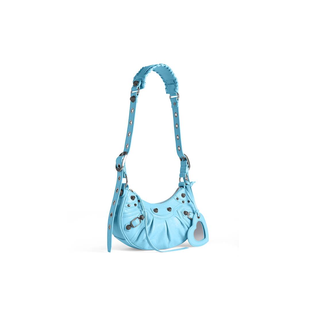 Balenciaga Turquoise Nappa Leather Le Cagole Xs Shoulder Bag in