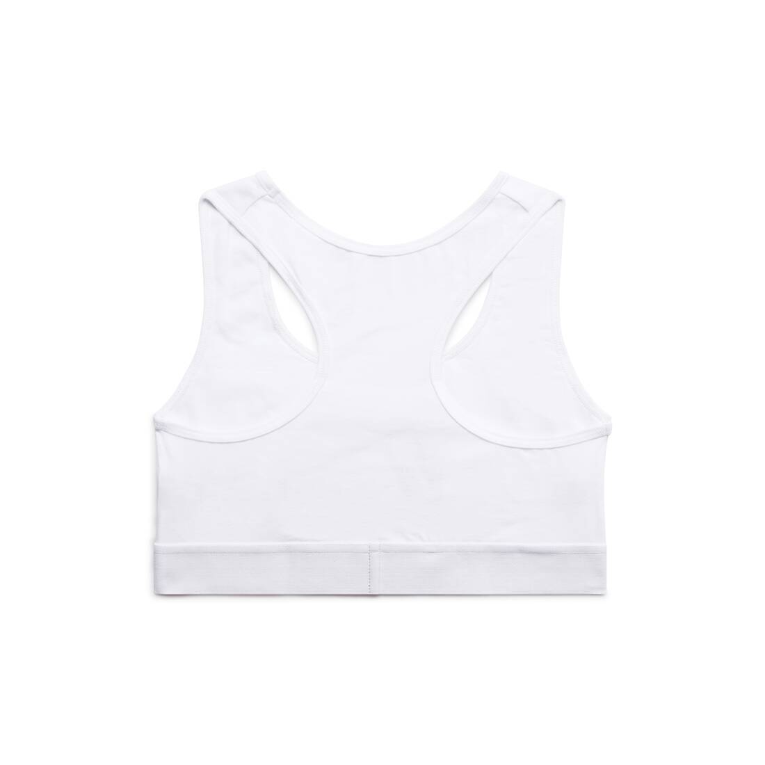 Cotton jersey sports bra in white - Balenciaga