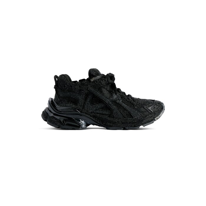 runner sneaker with rhinestones