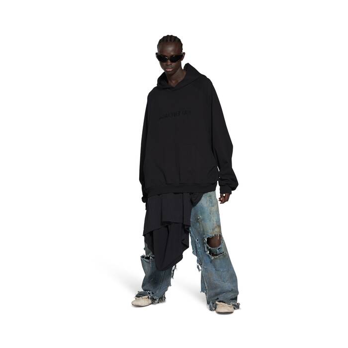 mirror balenciaga patched t-shirt hoodie oversized