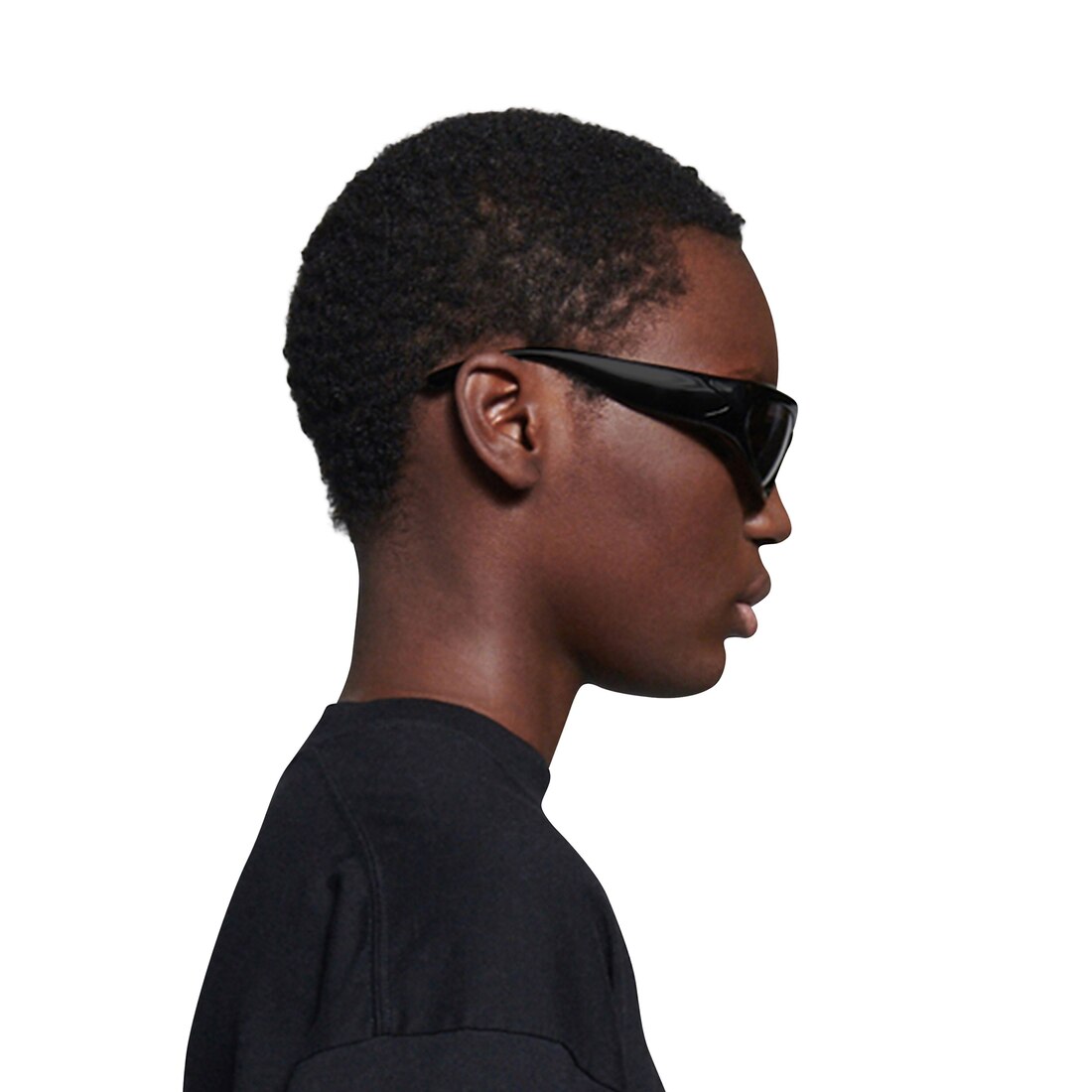 Swift Oval Sunglasses in Black | Balenciaga US