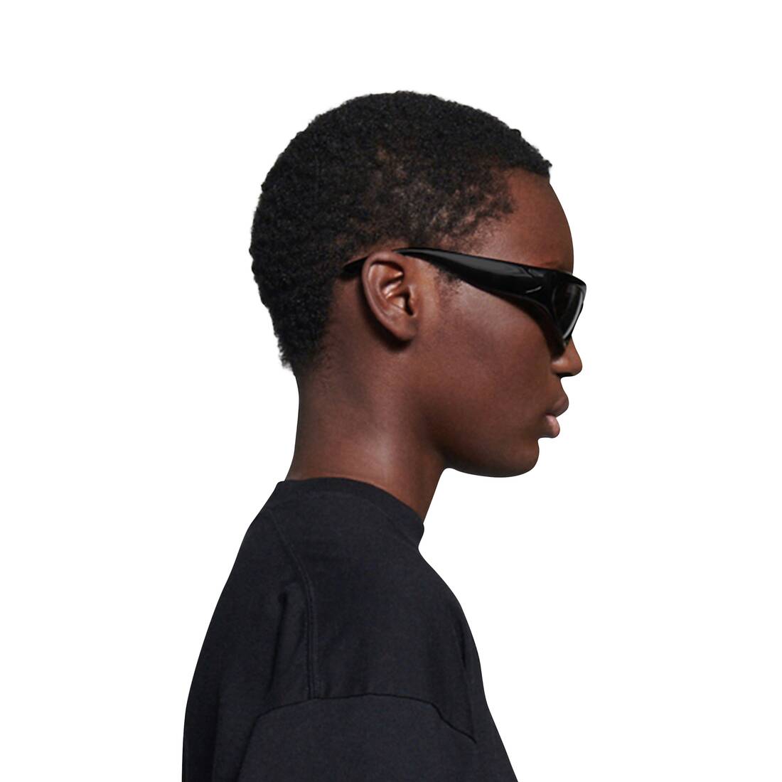Balenciaga Swift Oval Sunglasses 001 Black