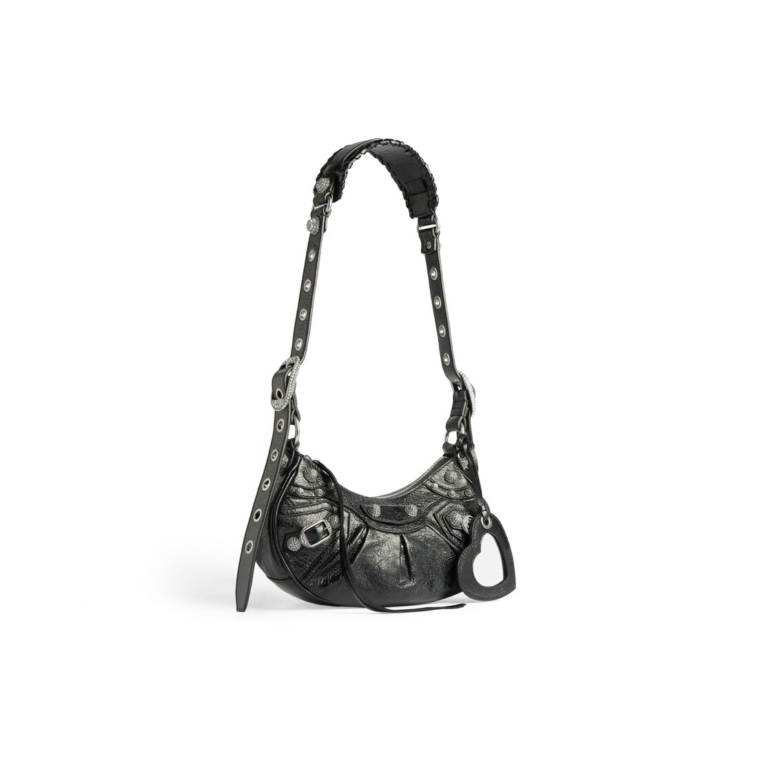 Women's Le Cagole Xs Shoulder Bag With Rhinestones in Black