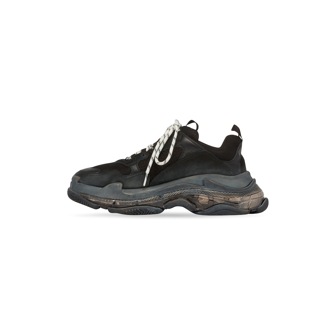 Women s Triple S Clear Sole Sneaker in Black Balenciaga US