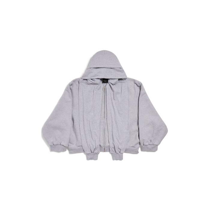 incognito boxy zip-up hoodie large fit