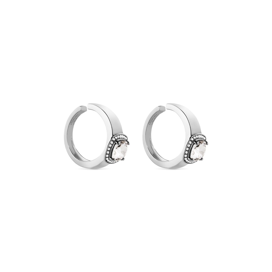 Women's Maxi Solitaire Ear Cuffs in Silver