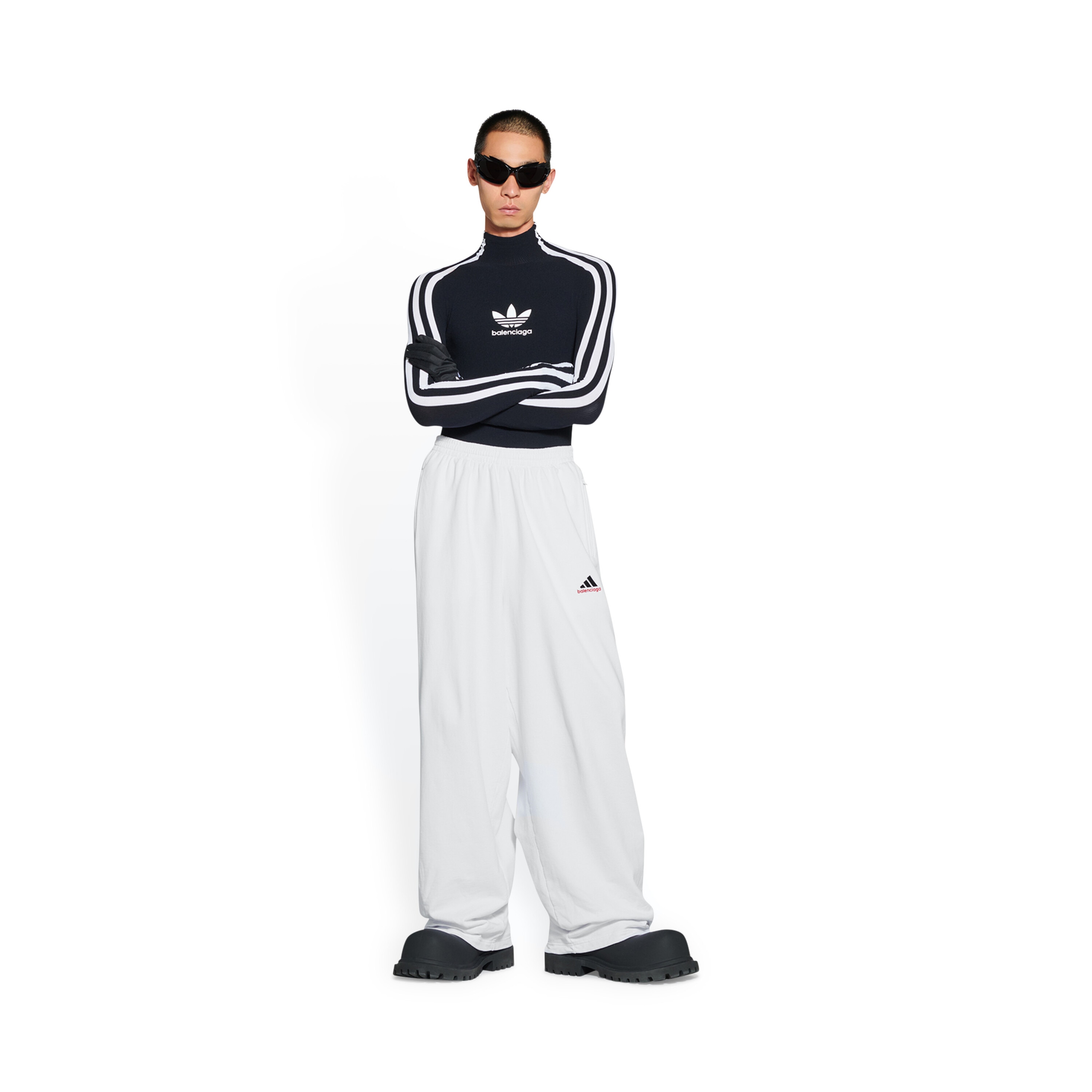 Pantalón De Chándal Baggy Balenciaga / Adidas para Hombre en Blanco ES