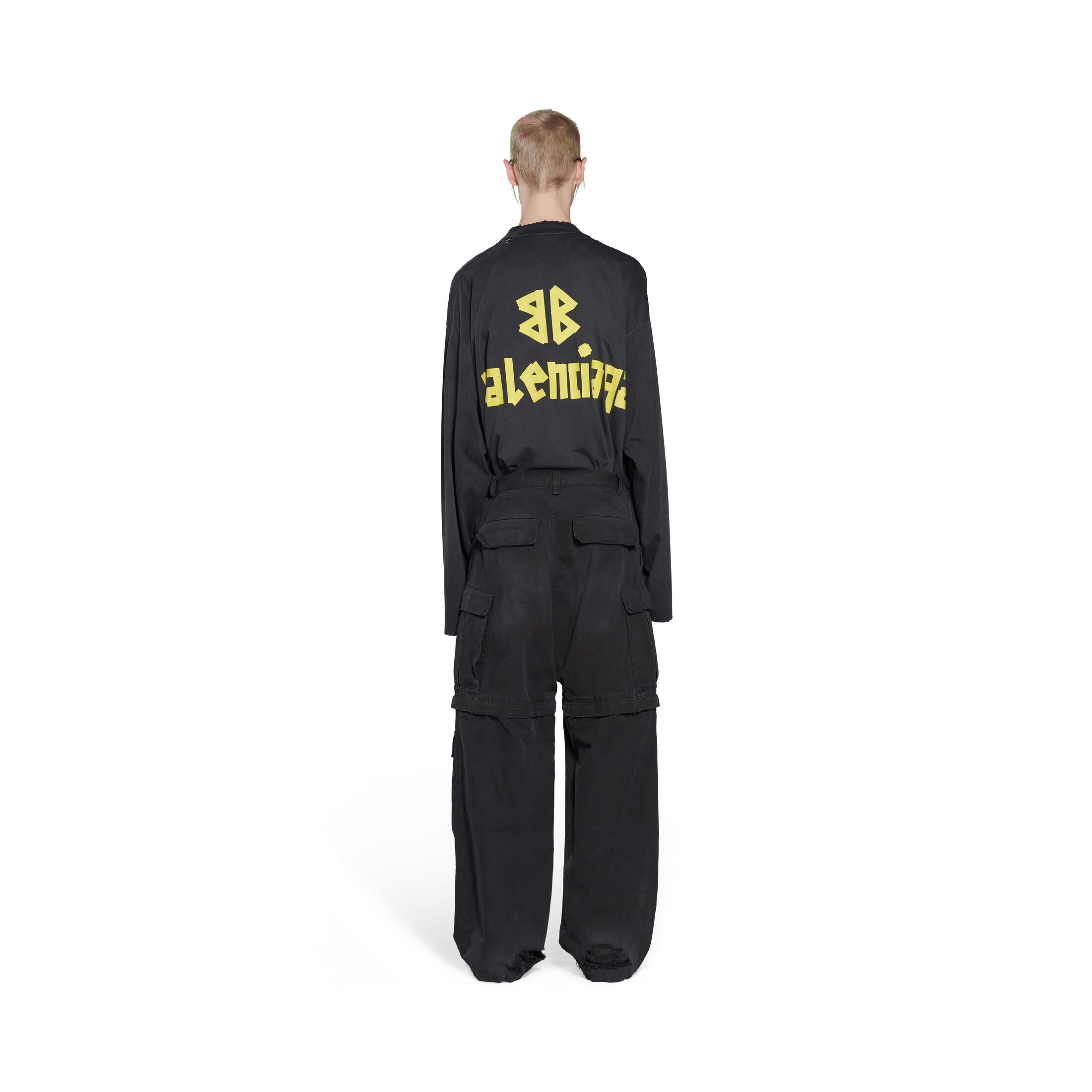 Men's Large Cargo Pants in Black | Balenciaga US