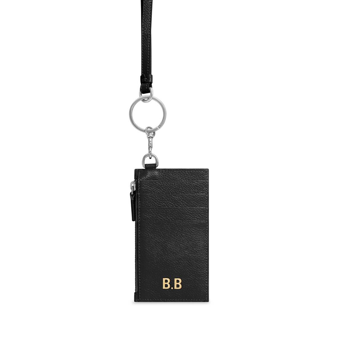 Cash Card Case On Keychain in Black | Balenciaga US