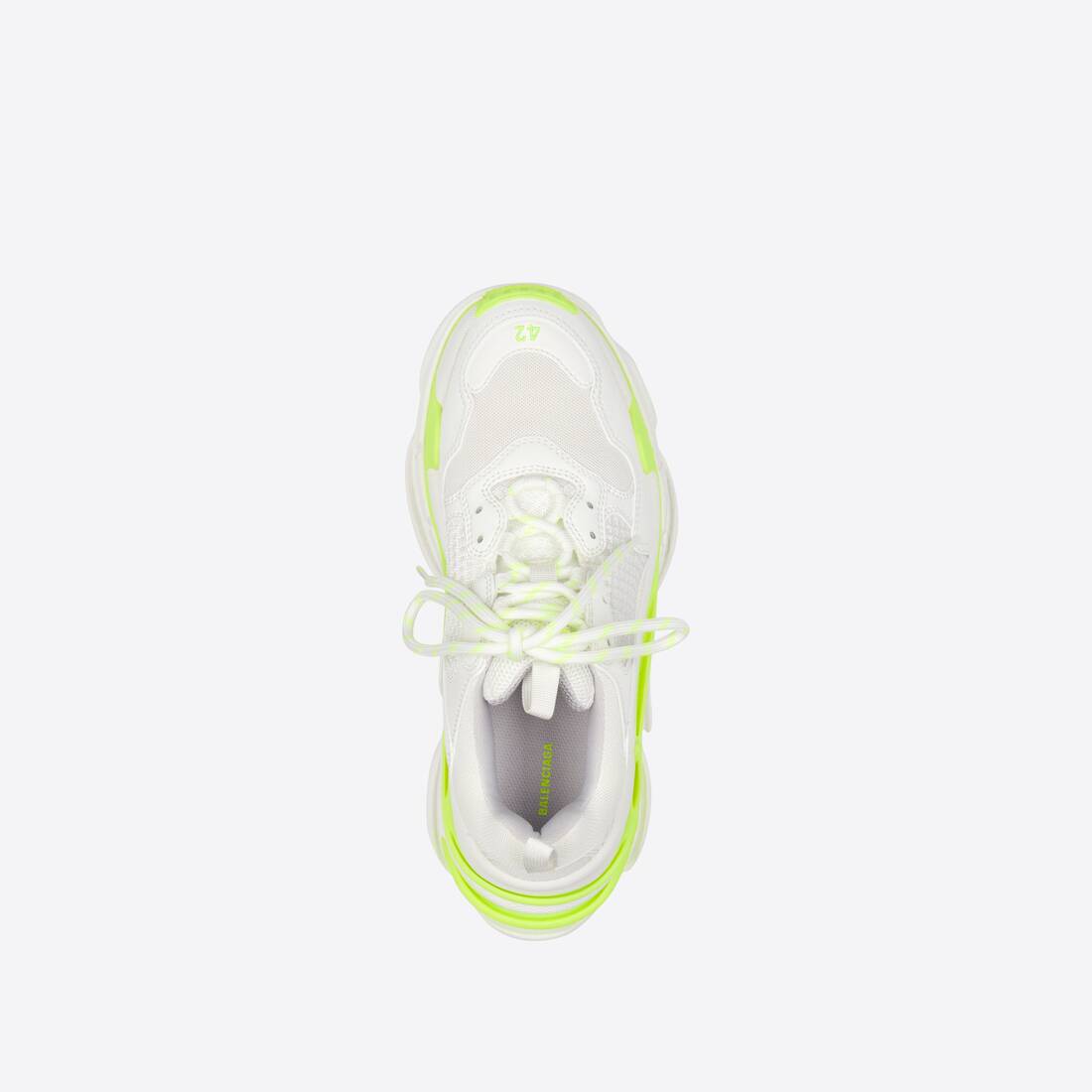 Men's Triple S Sneaker in Neon Yellow/white | Balenciaga Canada EN - Image 4
