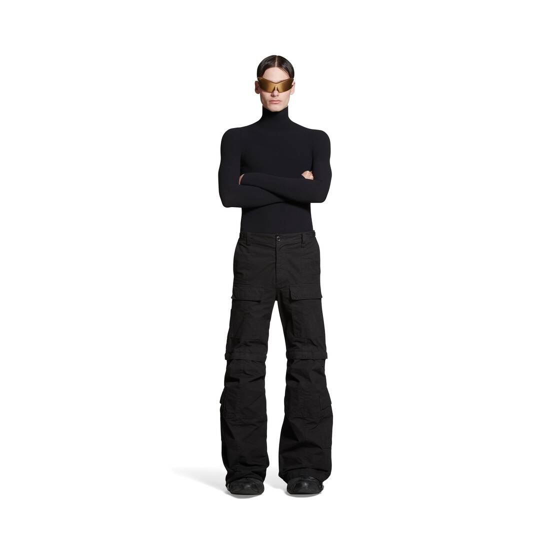 Flared Cargo Pants in Black | Balenciaga CA