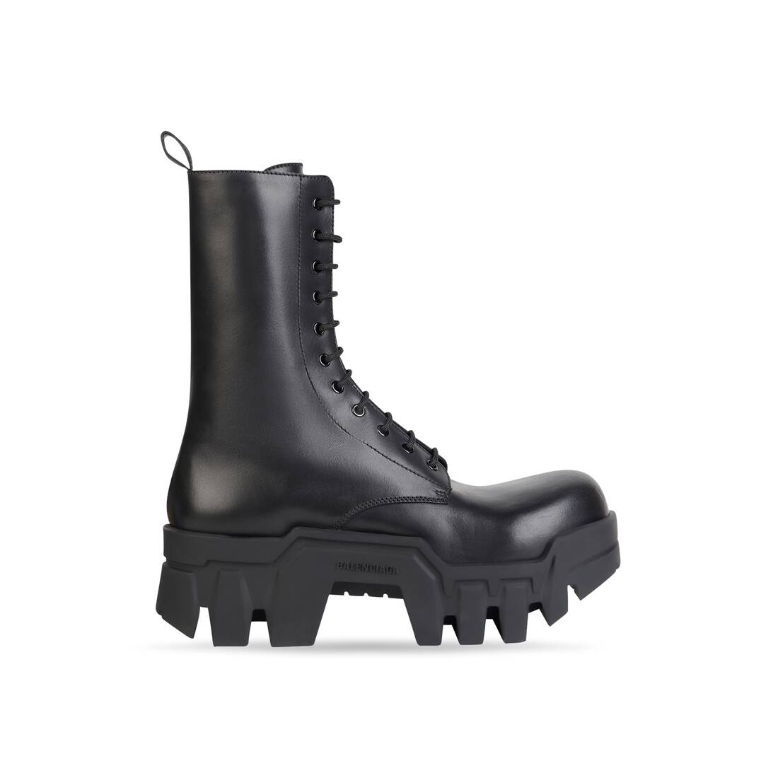 Men's Bulldozer Lace-up Boot in Black Balenciaga US