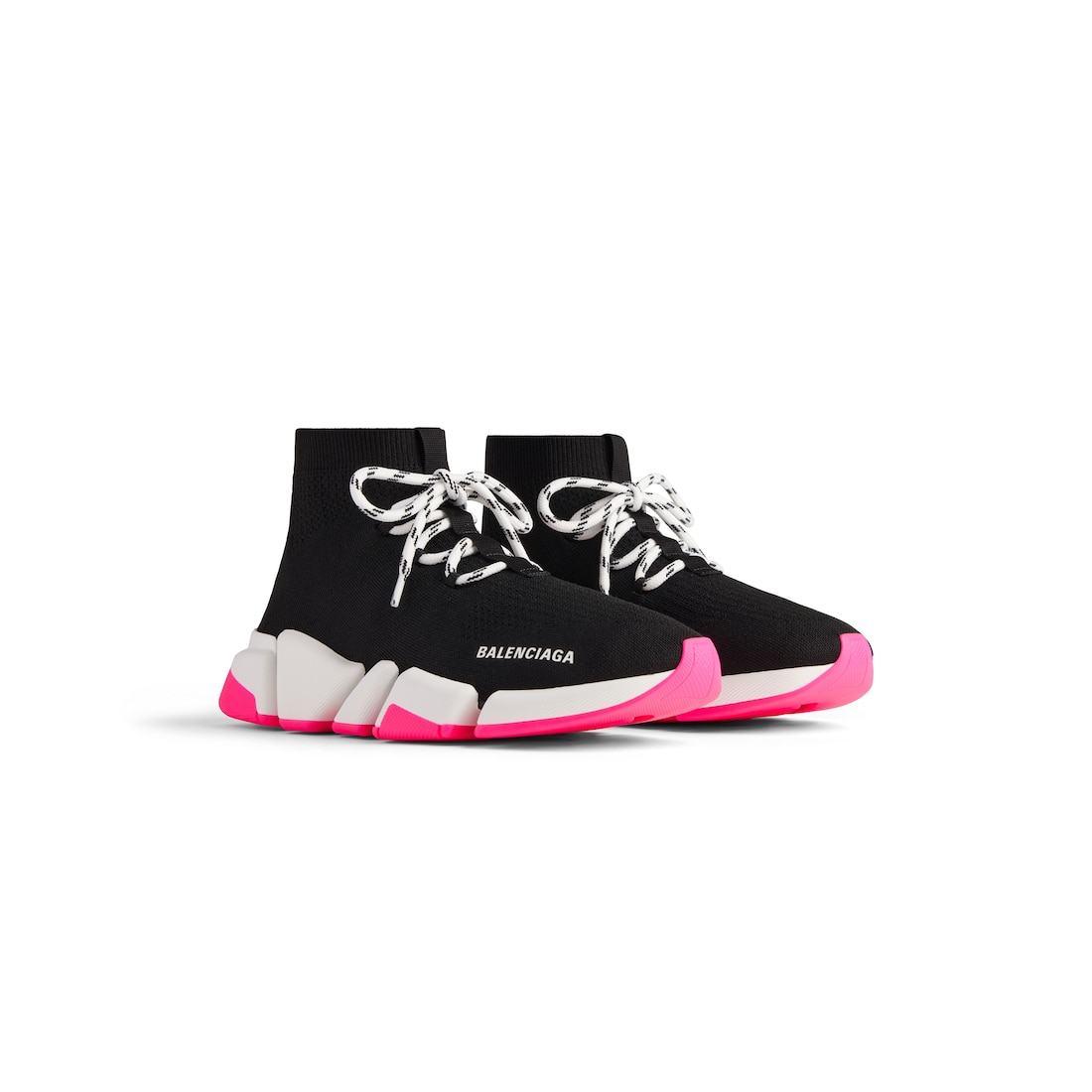 Women s Speed 2.0 Lace up Recycled Knit Sneaker in Black Balenciaga US