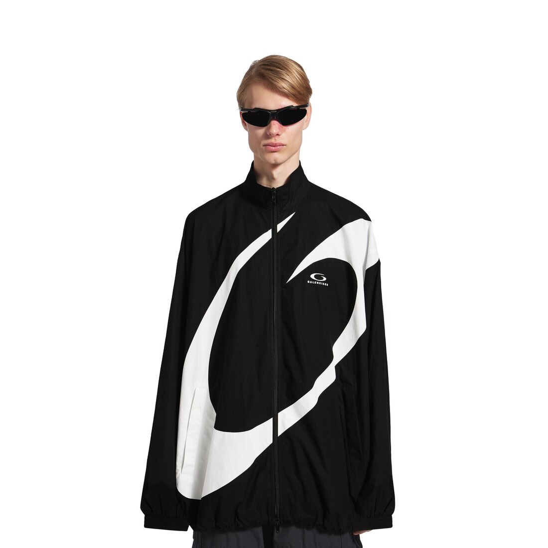 【BALENCIAGA】メンズLoopSportsIconラージTracksuitジャケット Men's Loop Sports Icon Tracksuit Jacket in Black | Balenciaga US