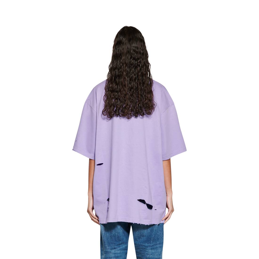 Balenciaga Purple Cotton T-Shirt