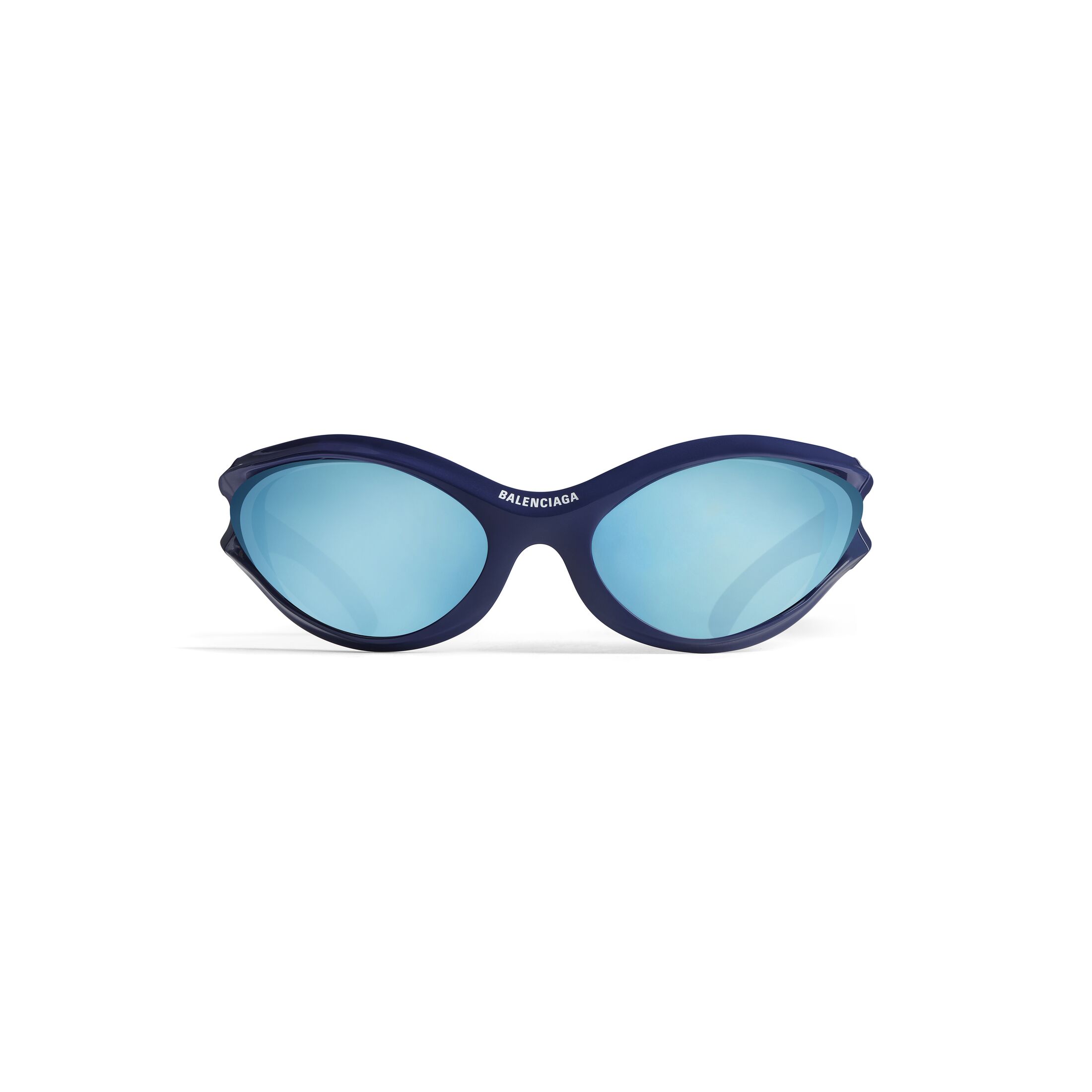Balenciaga Dynamo Round Sunglasses - Blue - Man - Polyamide