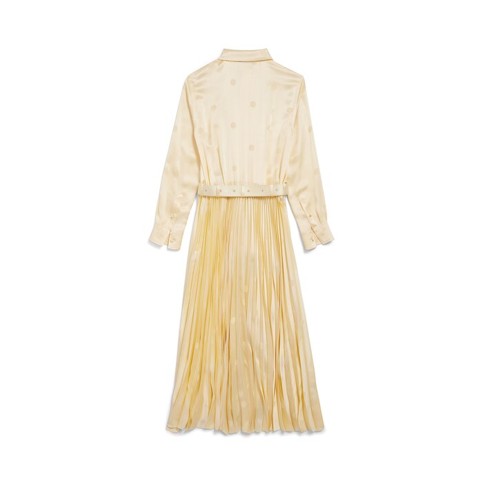 lace-up pleated dress