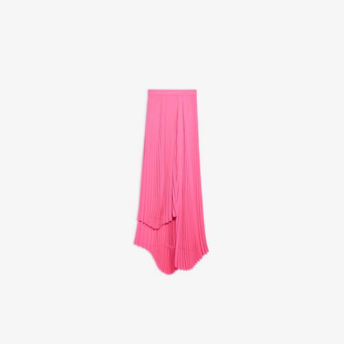 asymmetric pleated skirt