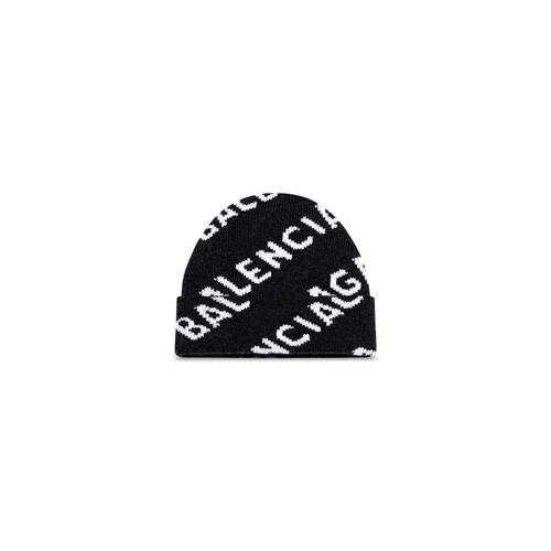 Allover Logo Beanie in Black | Balenciaga US