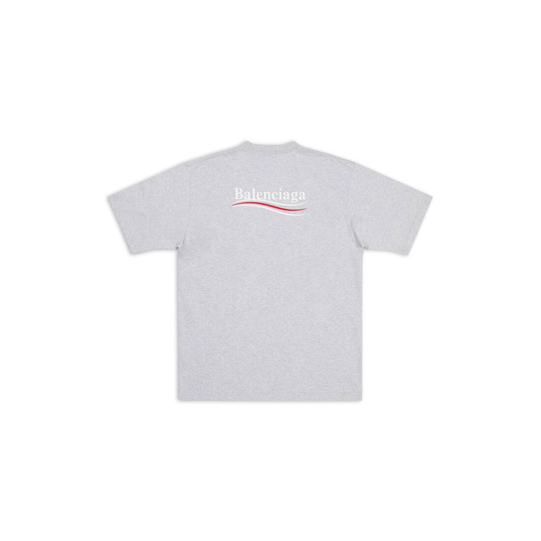 Balenciaga Blurred Logo Distressed Tshirt in Gray for Men  Lyst