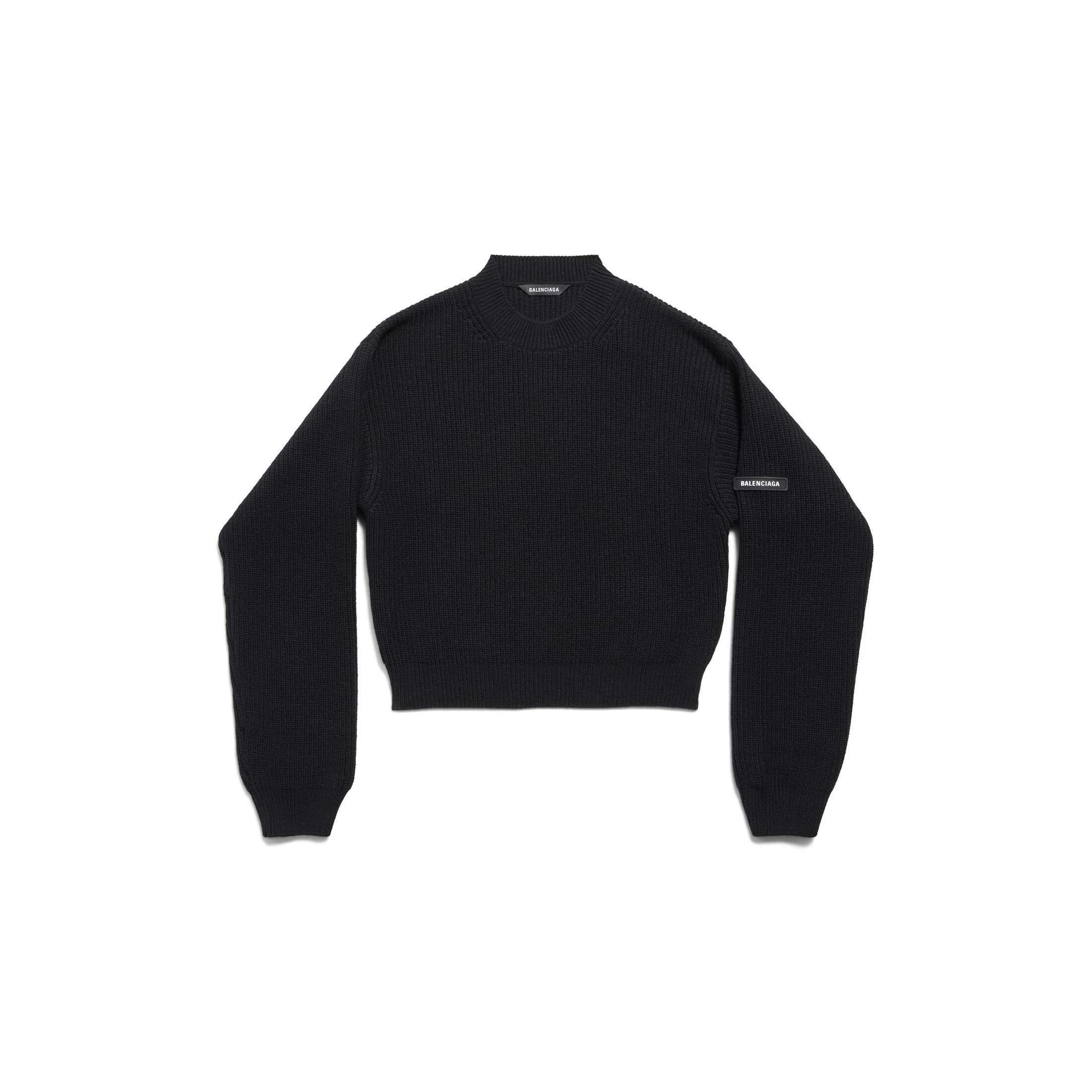 patch cropped sweater