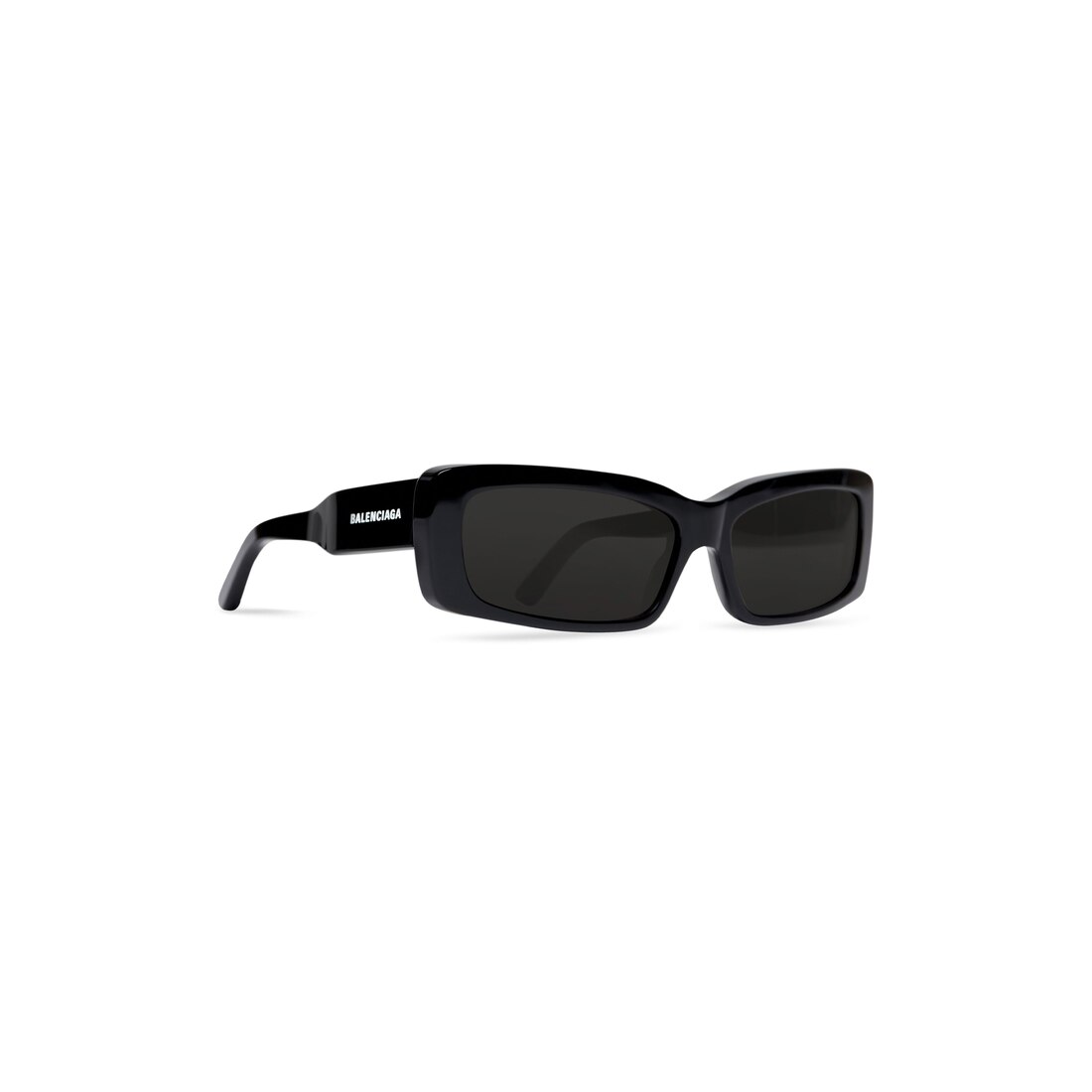 BALENCIAGA: Rectangular Frame sunglasses in acetate - Black