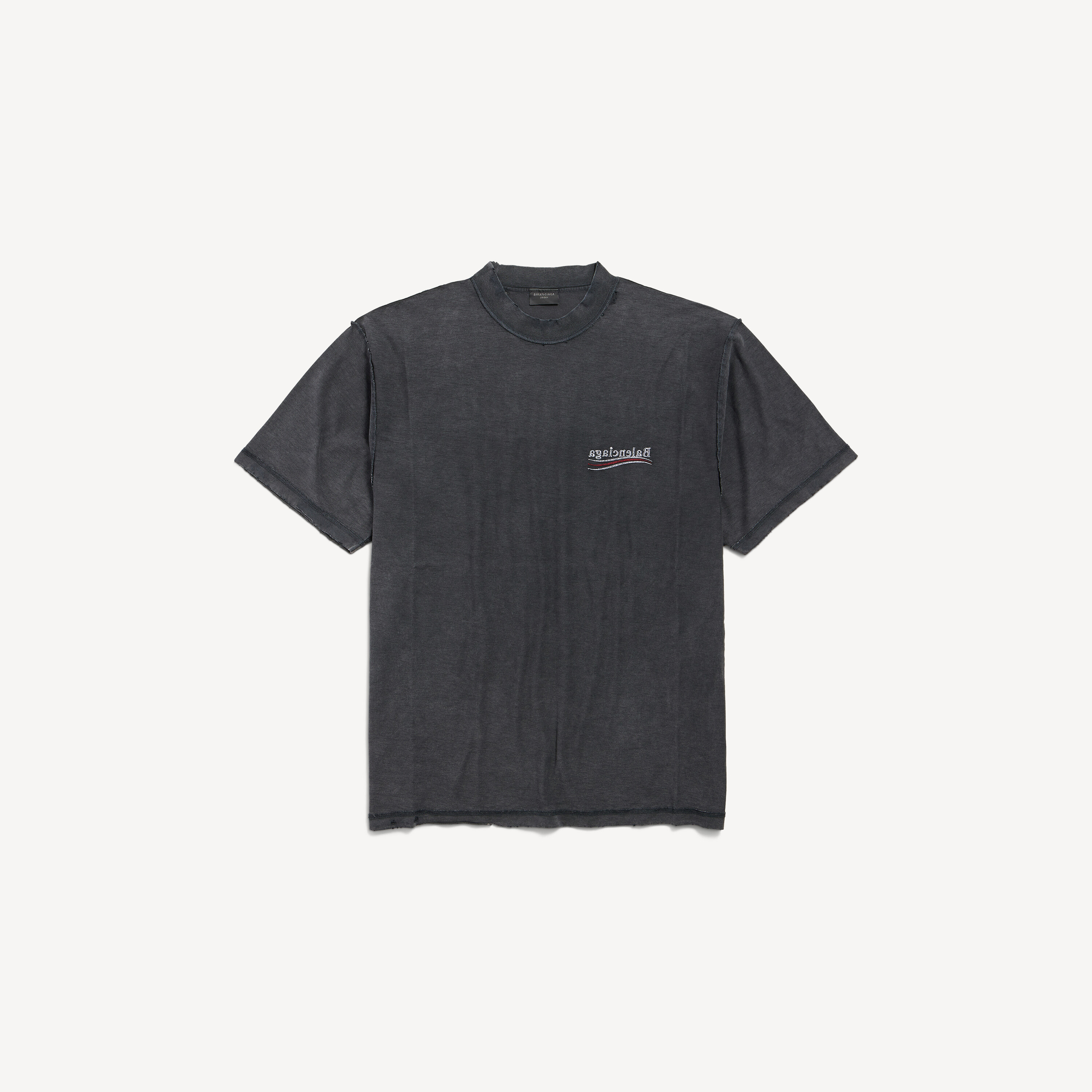 Political Campaign Inside-out Tシャツ ラージフィット で フェード