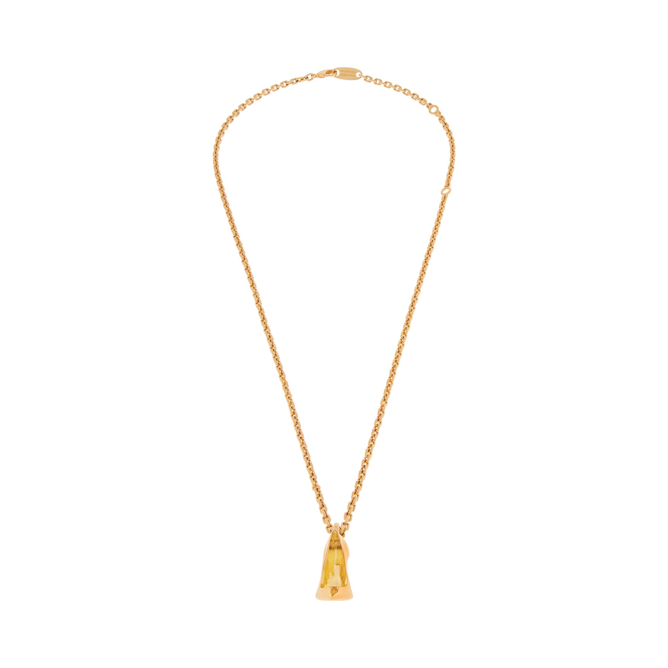 Balenciaga Keyholder Thin Honey Necklace - Gold - Woman - Brass