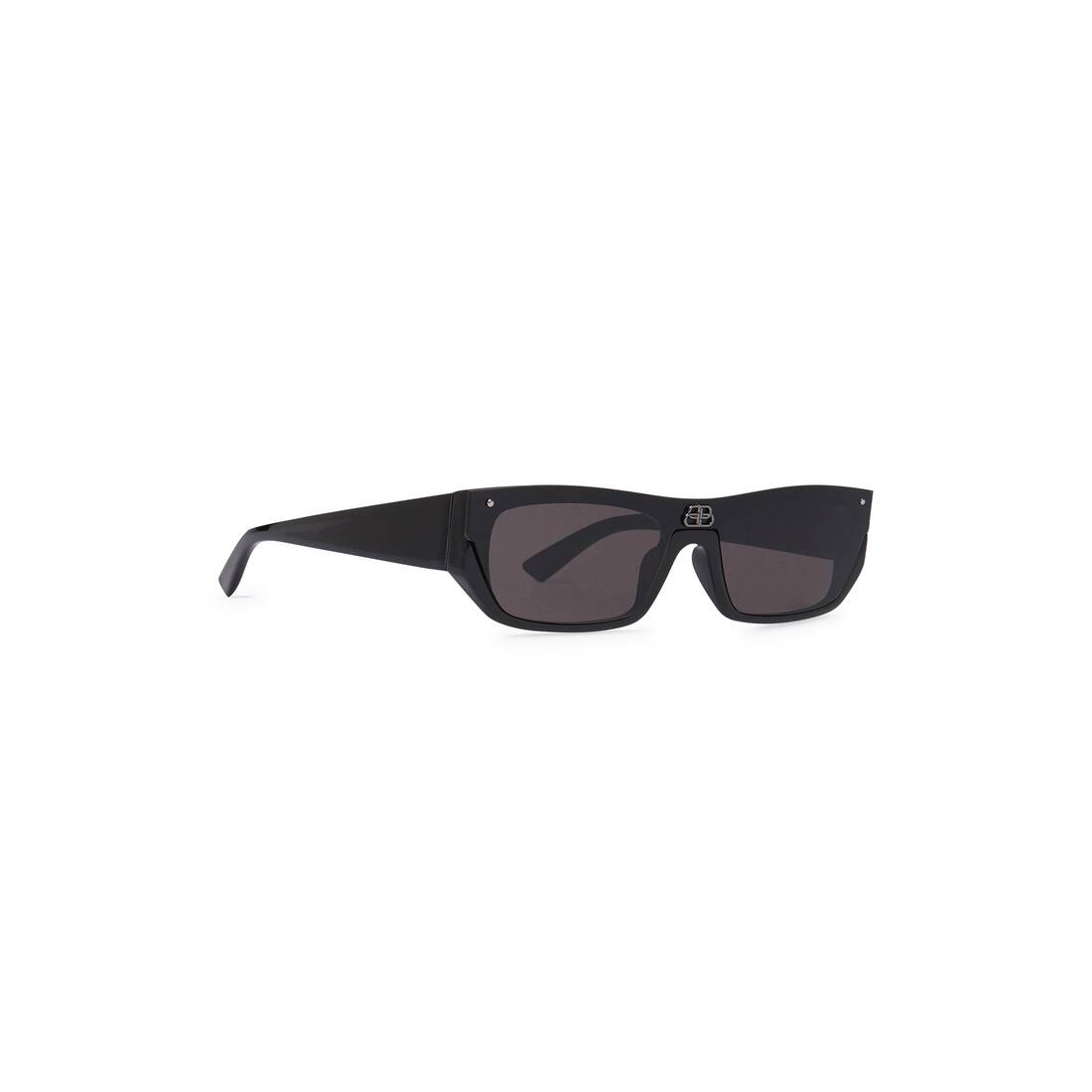 Shield Rectangle Sunglasses in Black | Balenciaga US