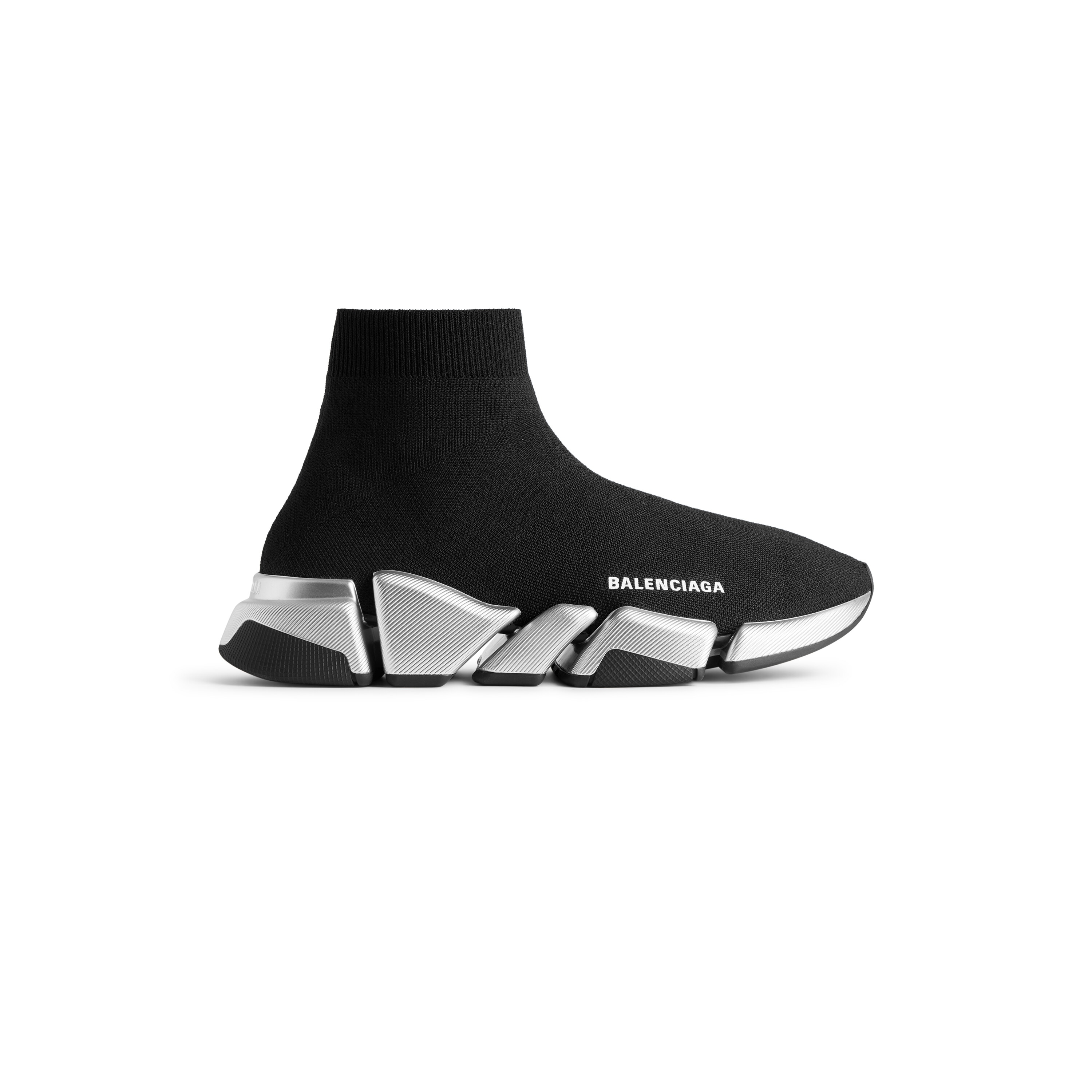 Men's Speed 2.0 Recycled Knit Sneaker in Black/silver