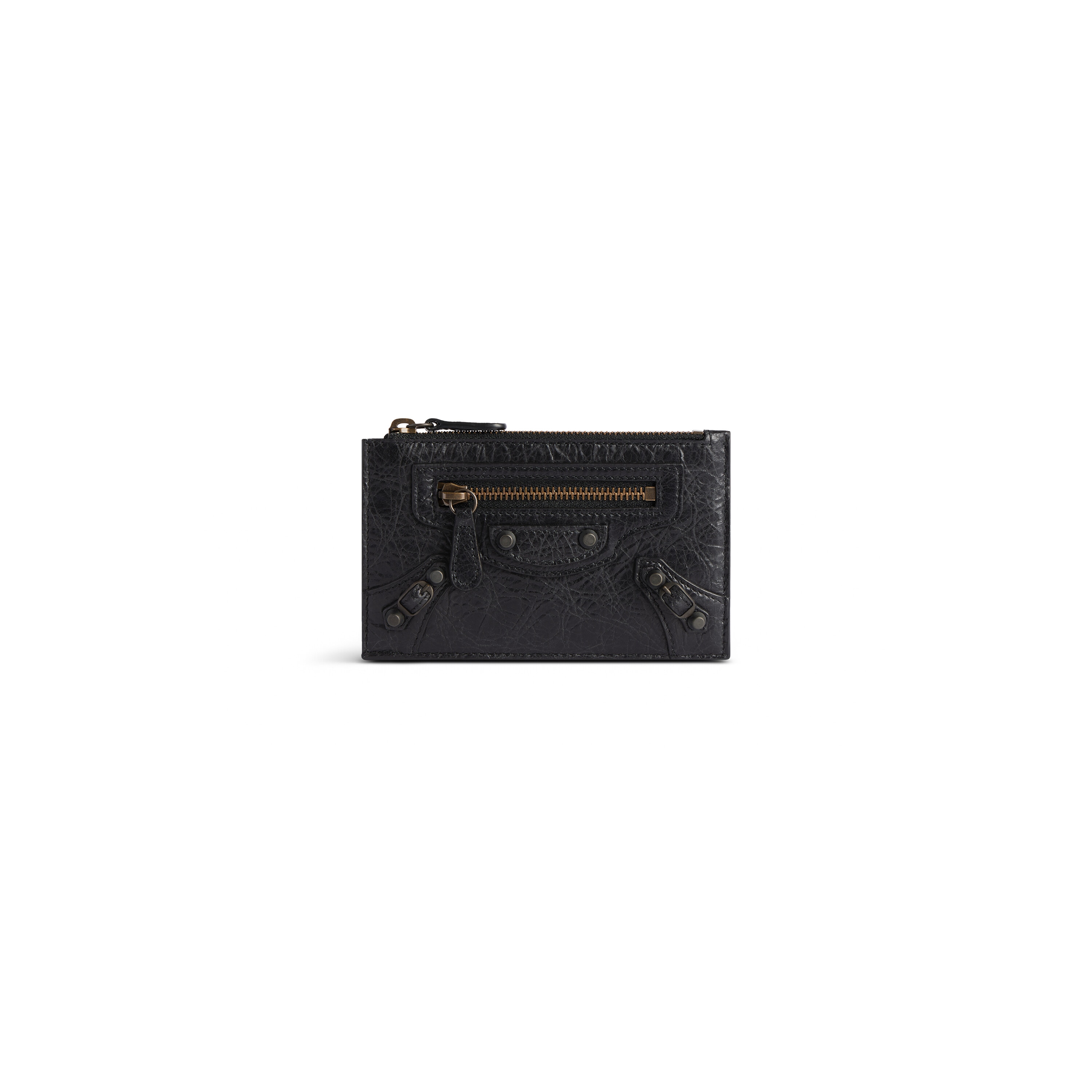 Balenciaga Le City Long Coin And Card Holder Black Woman Material Lambskin