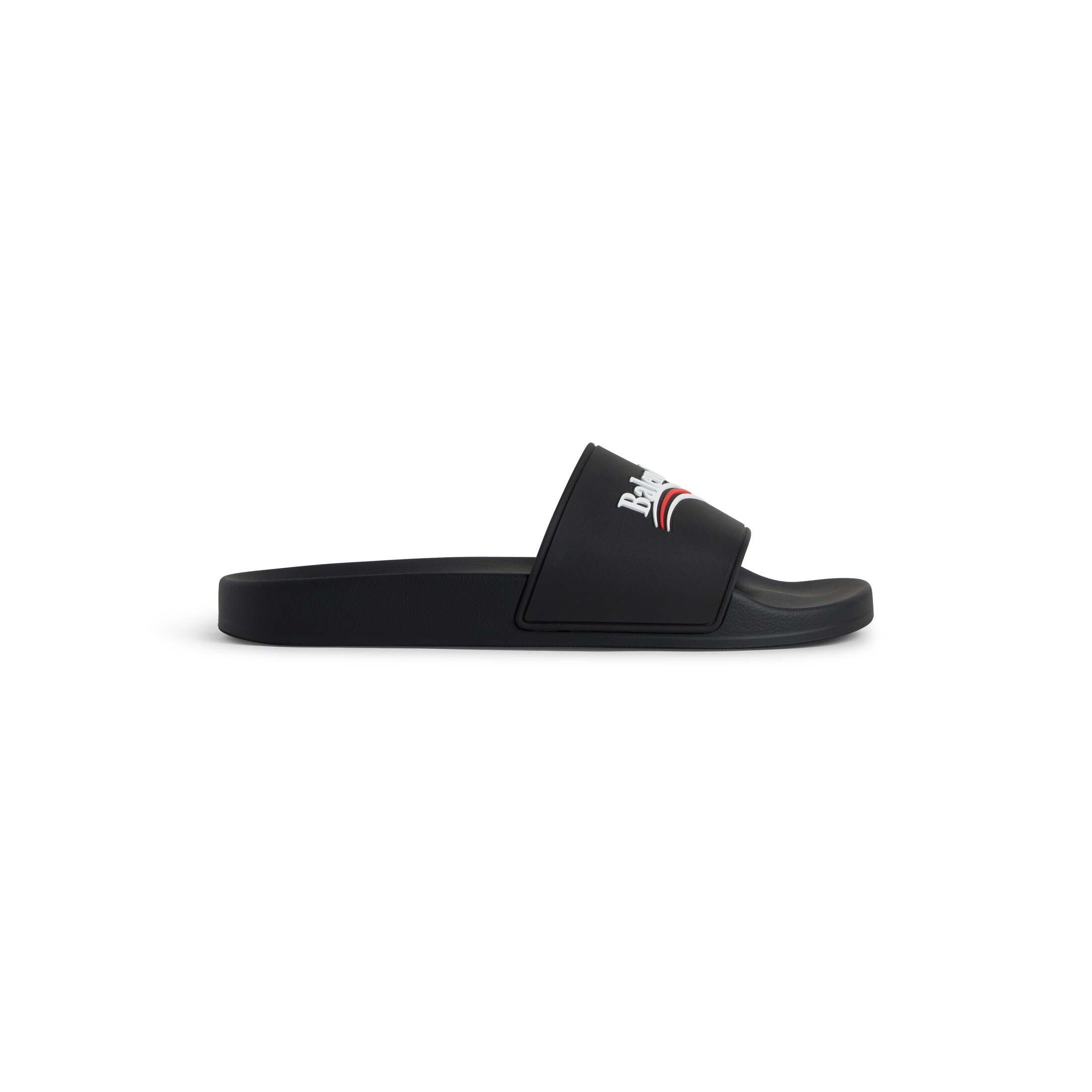 Men's Pool Slide Sandal in Black | Balenciaga US