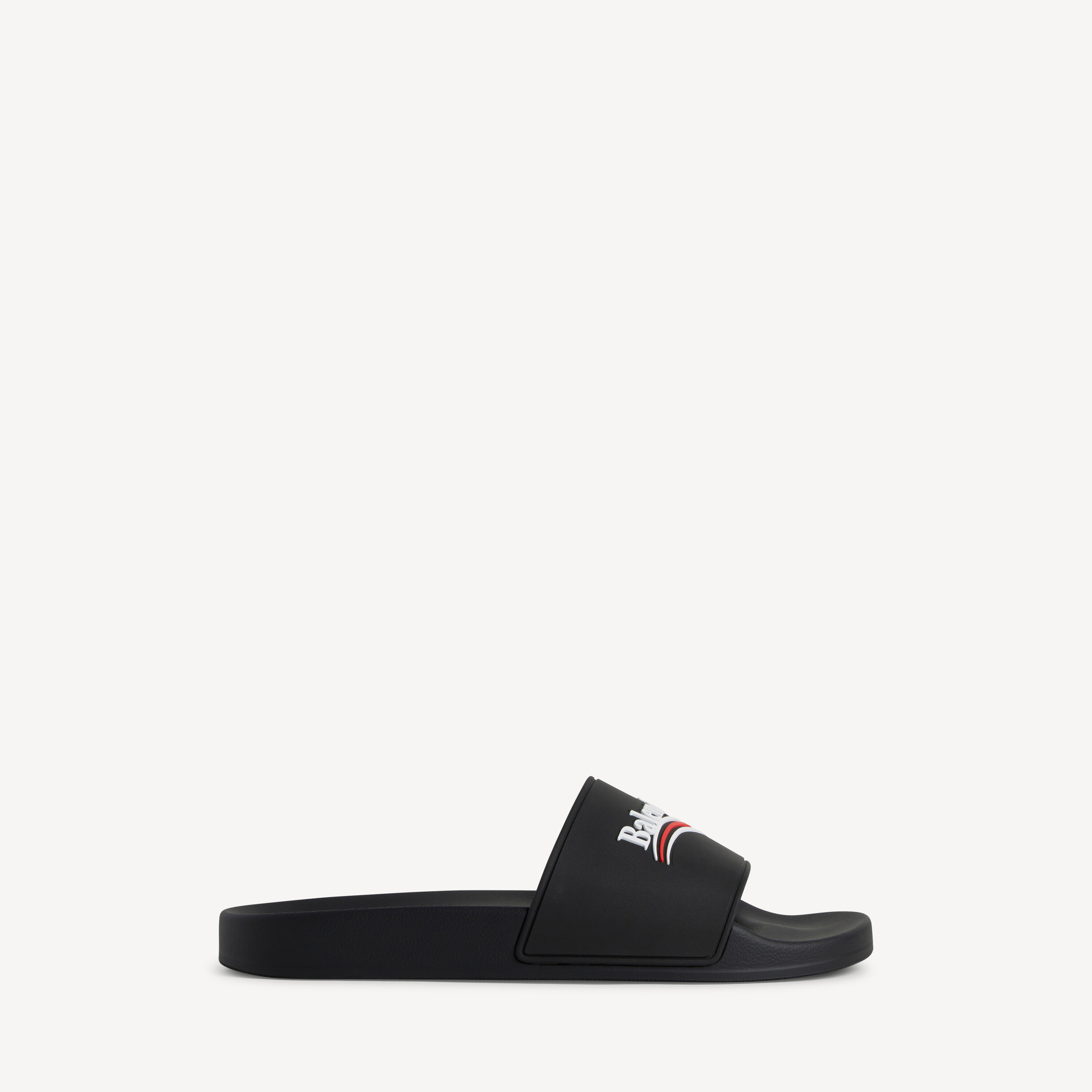 Men's Pool Slide Sandal in Black Balenciaga US