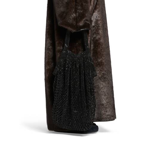 Women's 24/7 Large Bag With Rhinestones in Black | Balenciaga AU