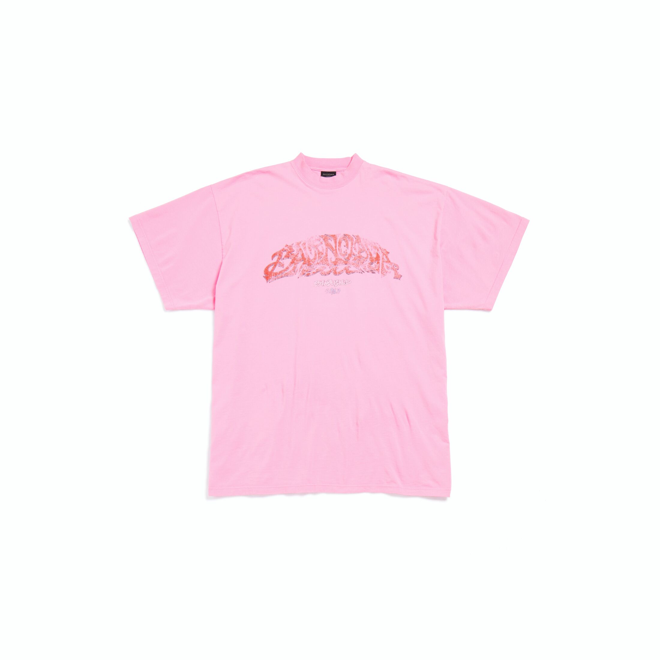 Offshore T-shirt Oversized in Pink | Balenciaga US