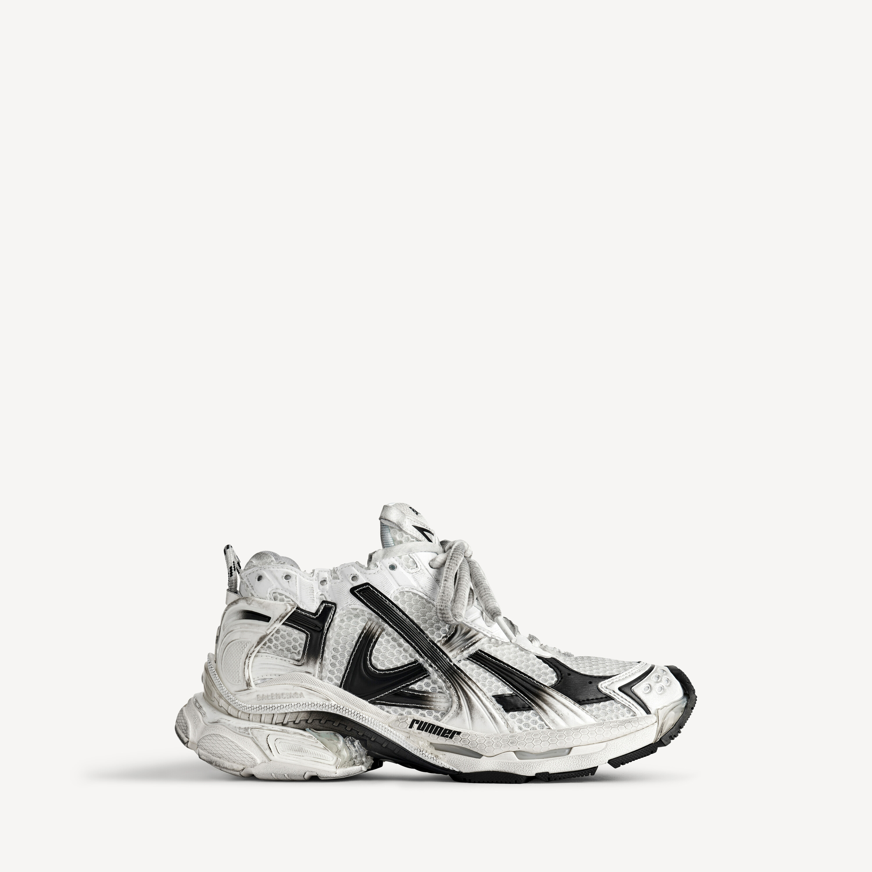 Women's Runner Gradient Sneaker in White/black Balenciaga US