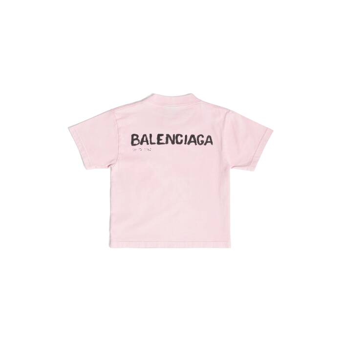 Balenciaga Homewear Pink Embroidered Logo Short Sleeve TShirt  eBay