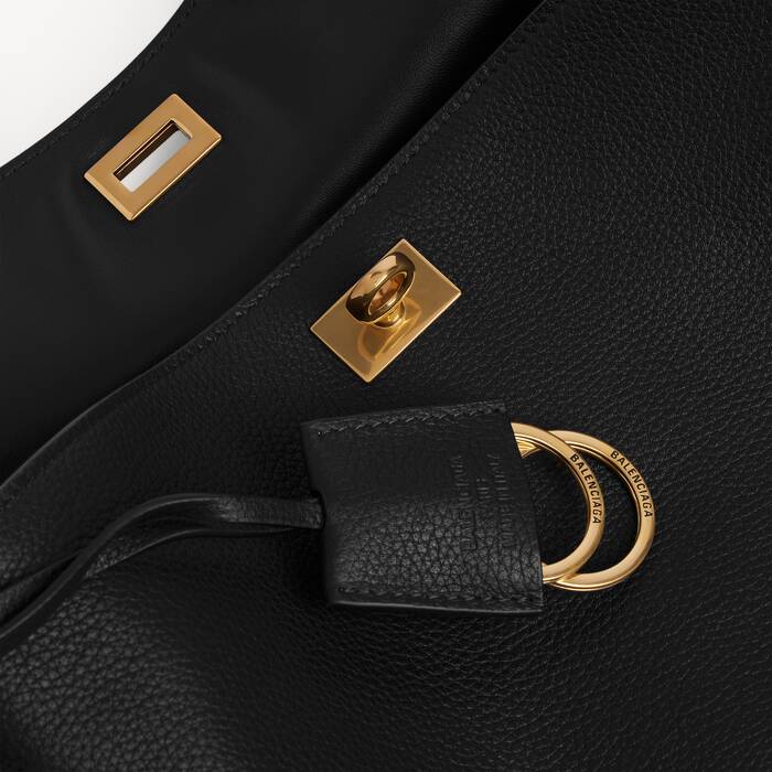 Balenciaga Small Rodeo Bag 29 Black Crocodile Skin Gold Hardware
