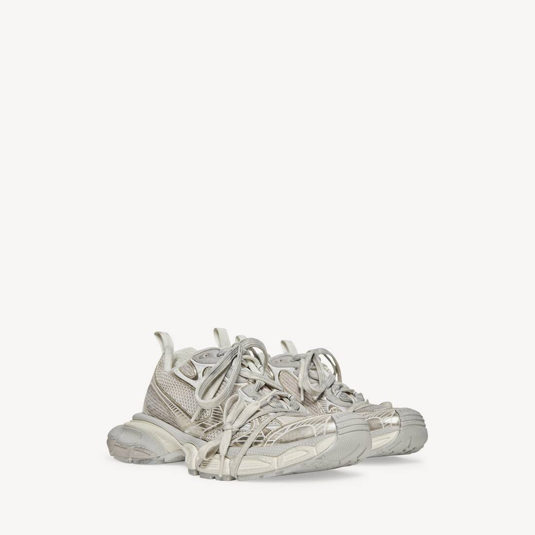 Balenciaga 3XL Sneaker - White - Men's - 6 - Upper: Polyurethane, Polyester - Sole: Rubber, Eva - Insole: Foam