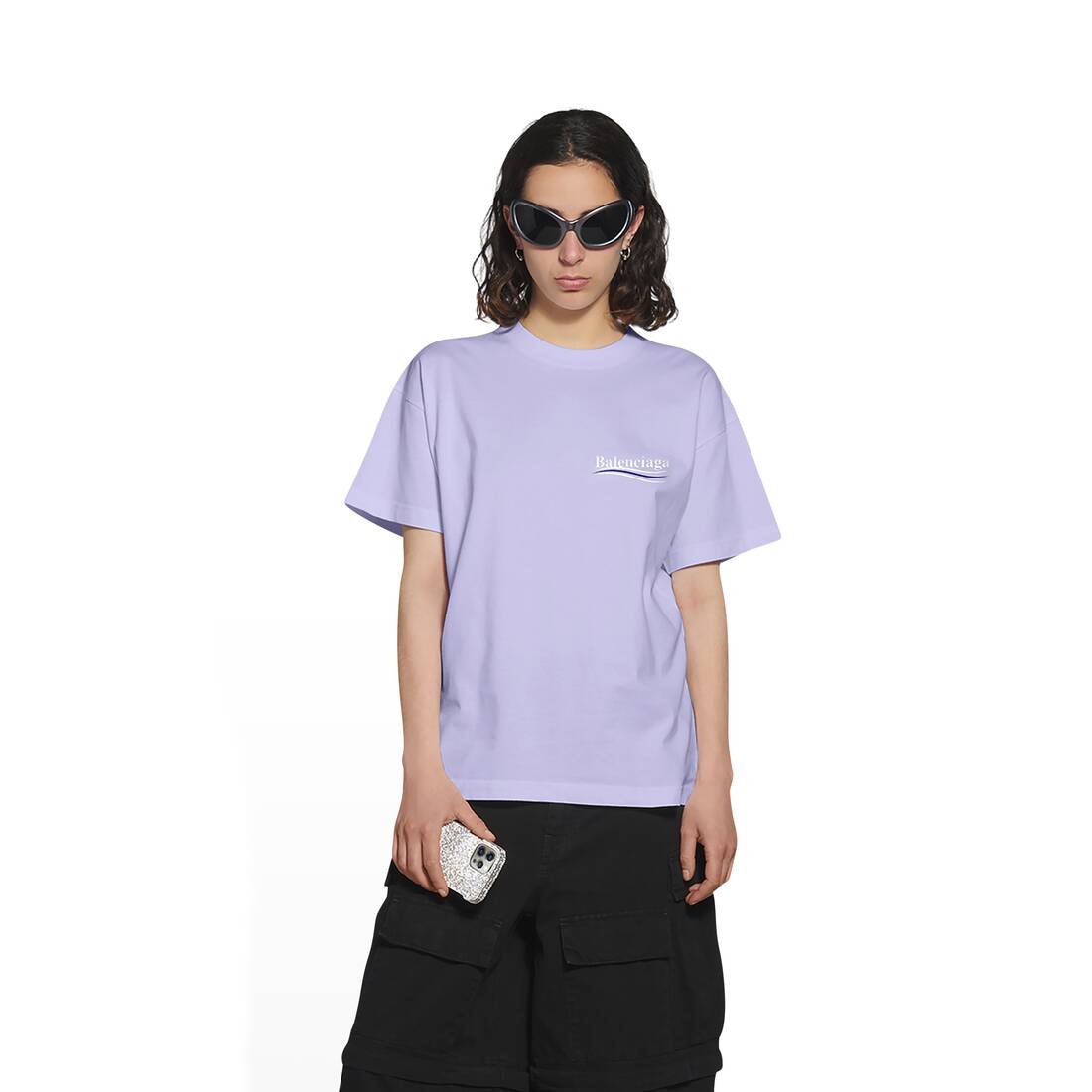 Balenciaga Purple Cotton TShirt  SSENSE