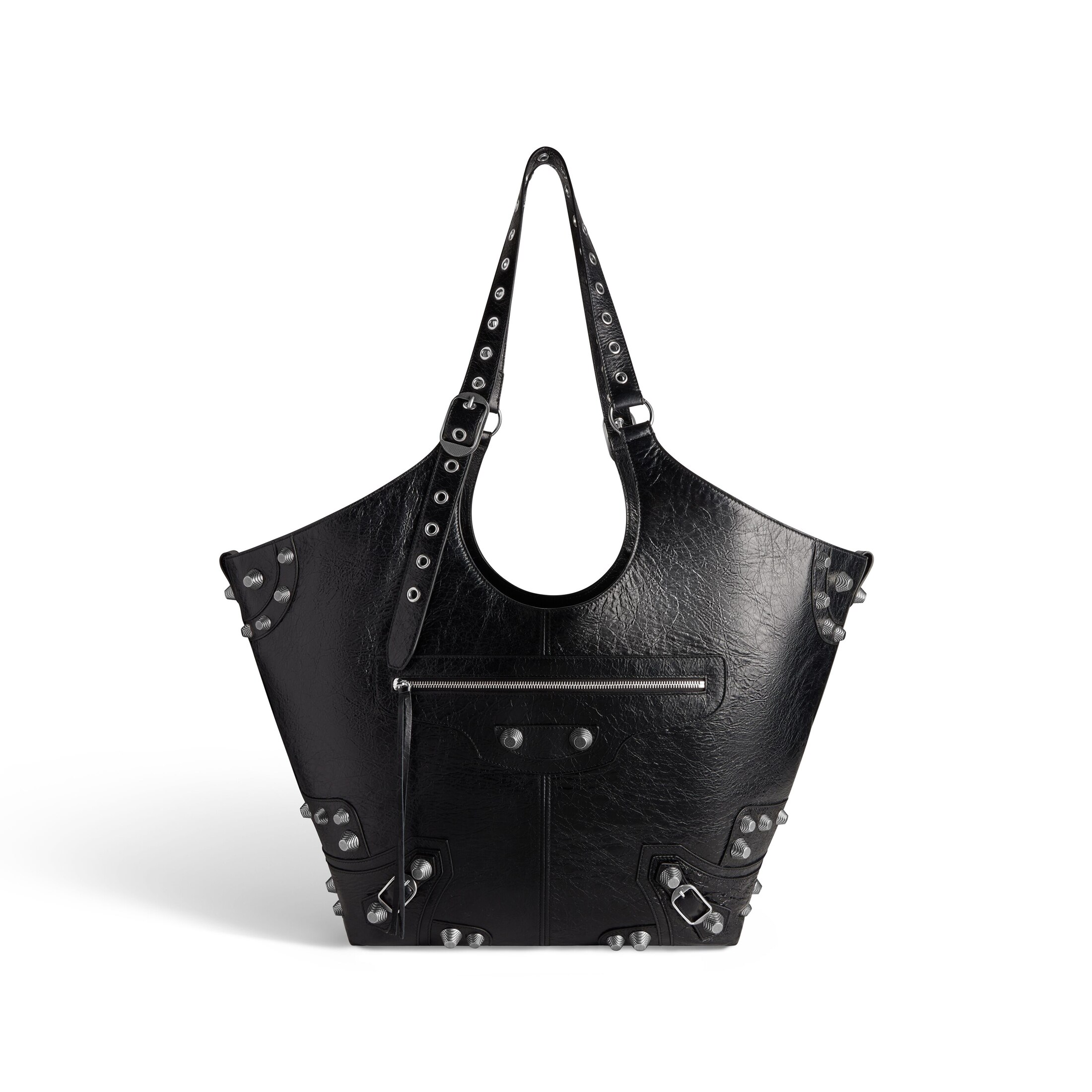Balenciaga Sac Carry All Le Cagole Grand Modèle - Noir - Femme - Cuir D'Agneau
