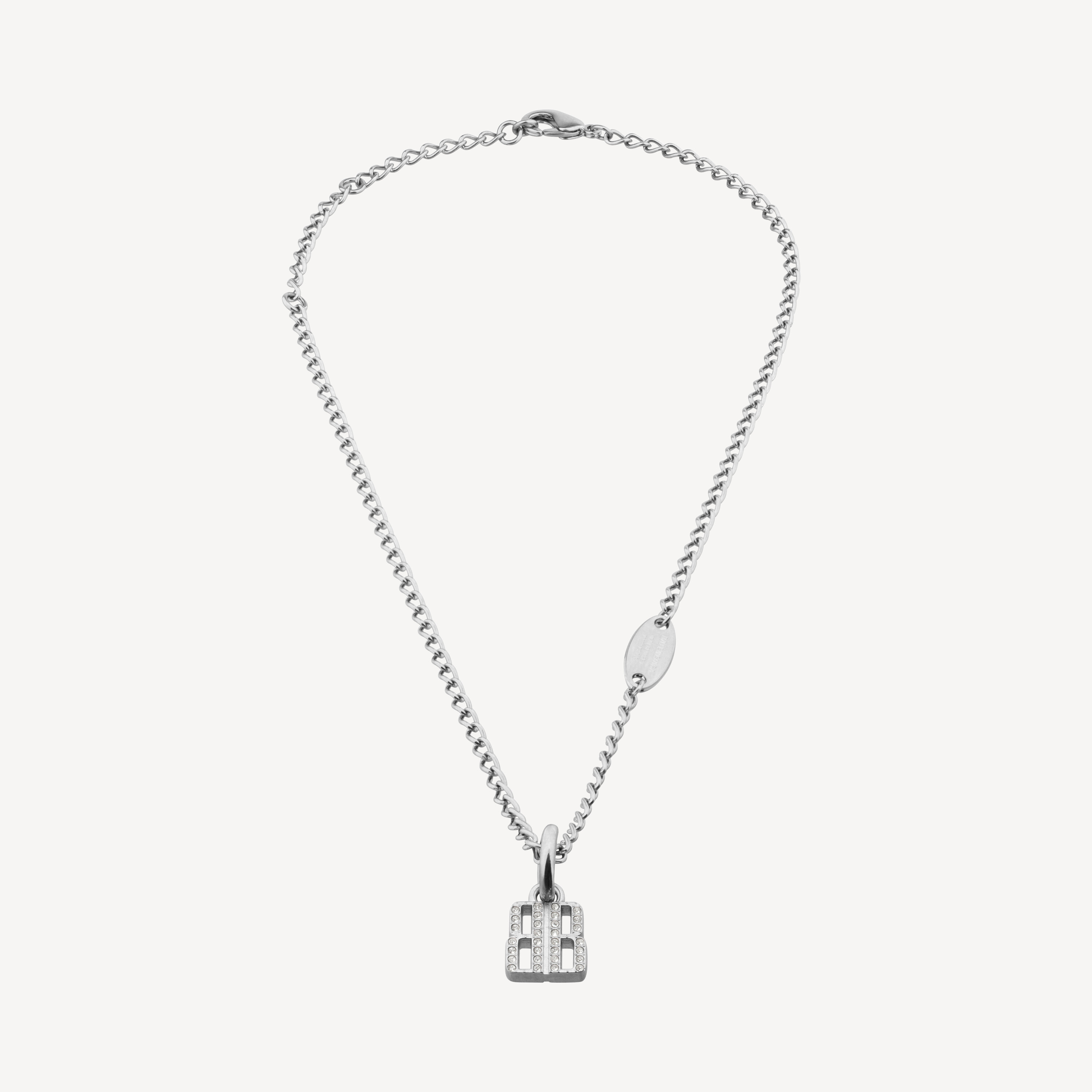 Women's Nano Thin Necklace in Silver | Balenciaga US