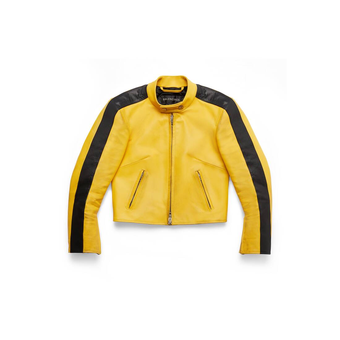 Balenciaga Shrunk Racer Jacket - Yellow - Women's - 2 - Bullskin