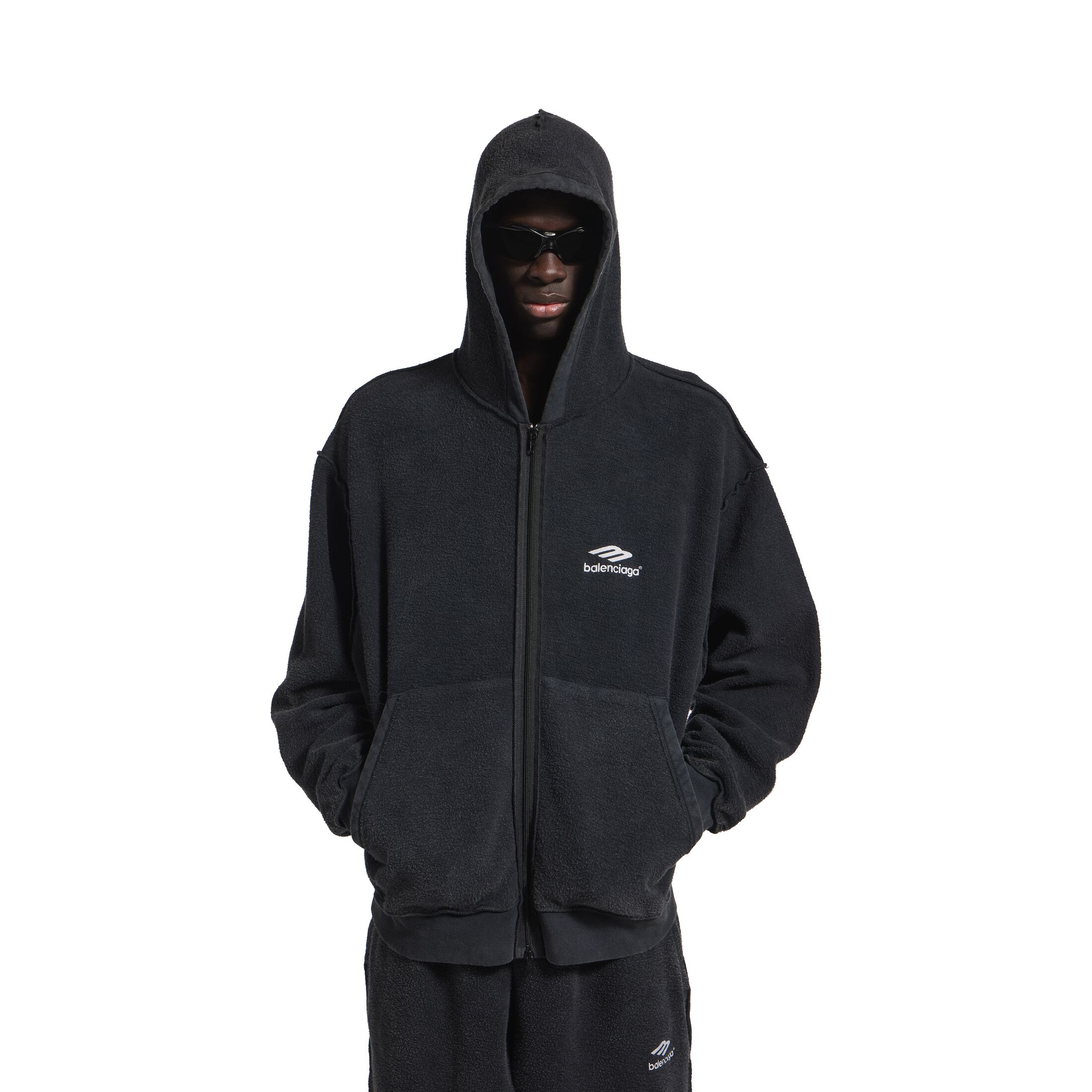 3b sports icon inside-out zip-up hoodie