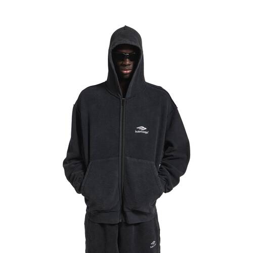 3b sports icon inside-out zip-up hoodie