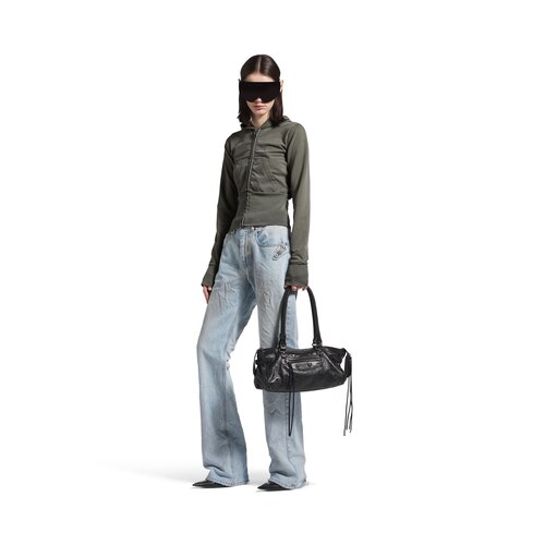 hoodie con cremallera high rib loop sports icon