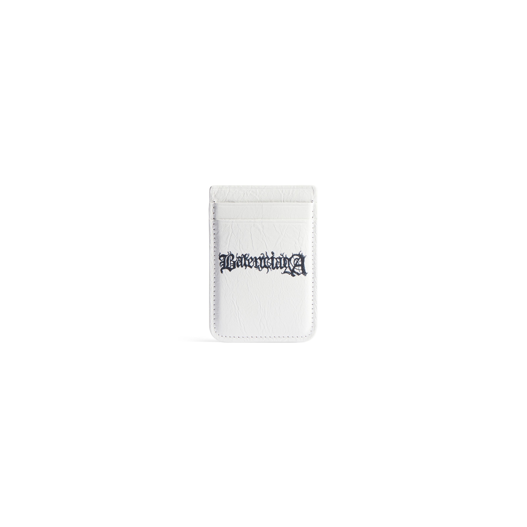 Balenciaga Cash Magnet Card Holder DIY Metal - White - Man - Lambskin