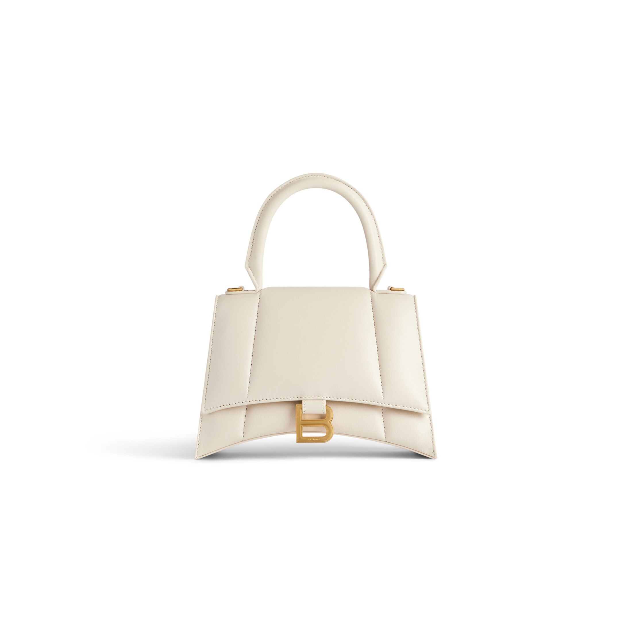 Balenciaga Hourglass Small Handbag - White - Women's - Lambskin