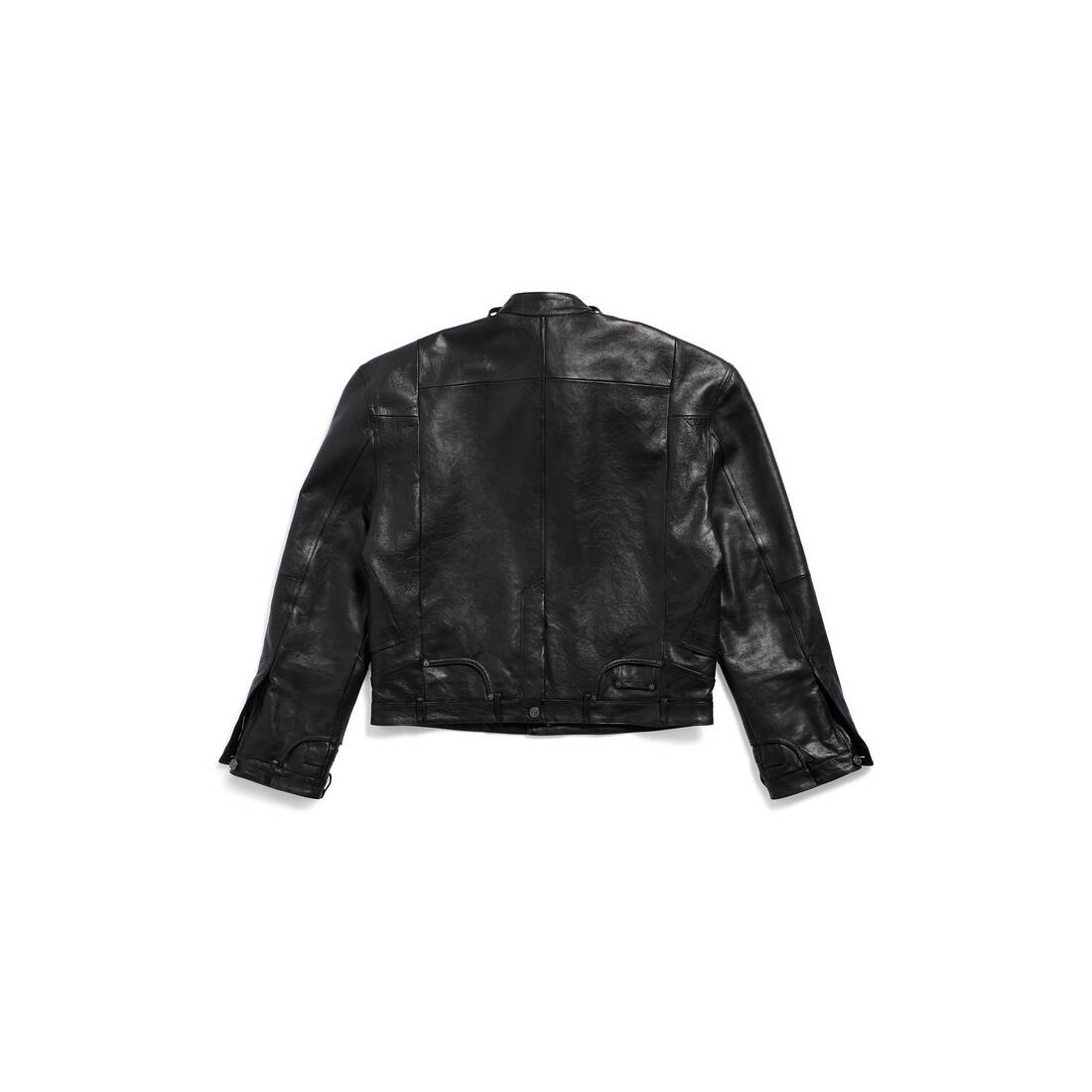 Deconstructed Zip-up Jacket in Black