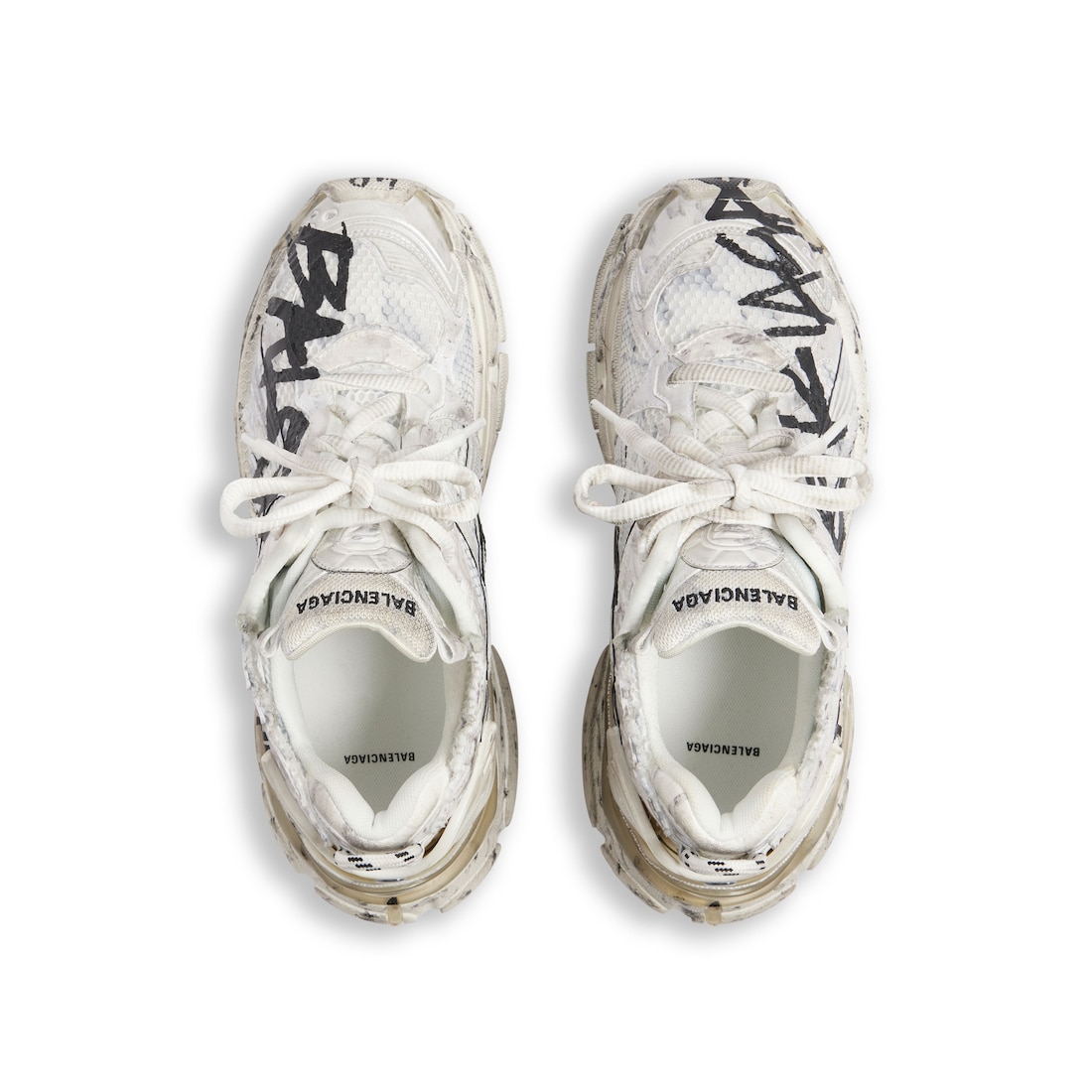 Women's Runner Graffiti Sneaker in White